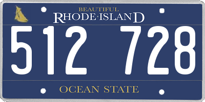 RI license plate 512728