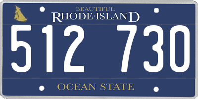 RI license plate 512730