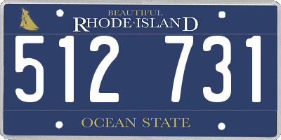 RI license plate 512731