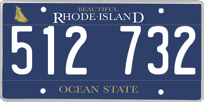 RI license plate 512732