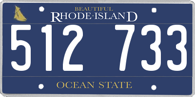RI license plate 512733
