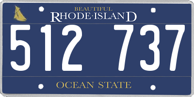 RI license plate 512737