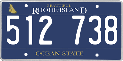 RI license plate 512738