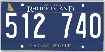 RI license plate 512740