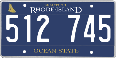 RI license plate 512745