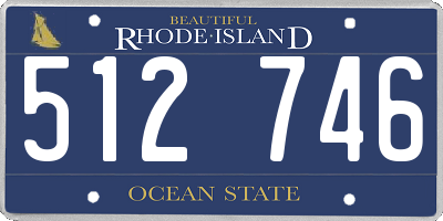 RI license plate 512746