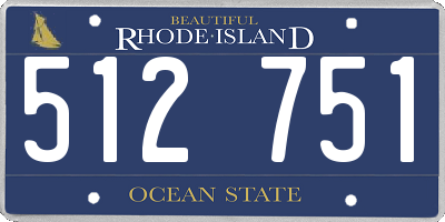 RI license plate 512751