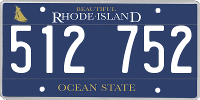 RI license plate 512752