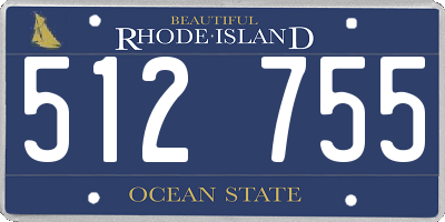 RI license plate 512755