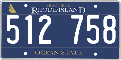 RI license plate 512758