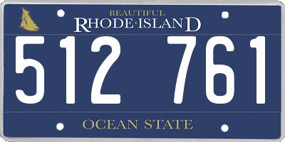 RI license plate 512761