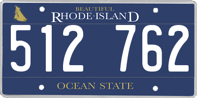 RI license plate 512762