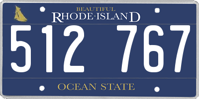 RI license plate 512767