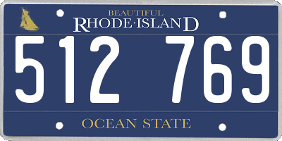RI license plate 512769