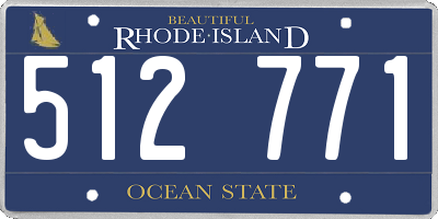 RI license plate 512771