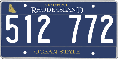 RI license plate 512772