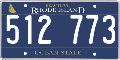 RI license plate 512773