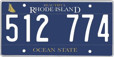 RI license plate 512774