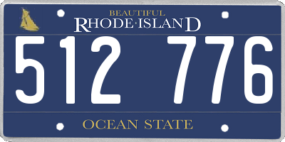 RI license plate 512776