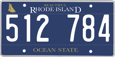 RI license plate 512784