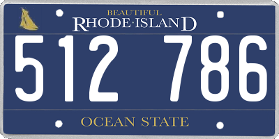 RI license plate 512786
