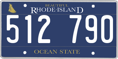 RI license plate 512790