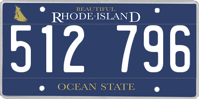 RI license plate 512796