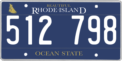 RI license plate 512798