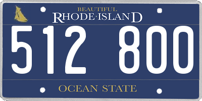 RI license plate 512800