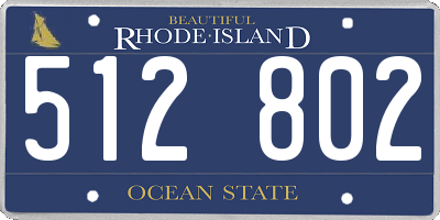 RI license plate 512802