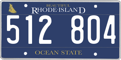 RI license plate 512804
