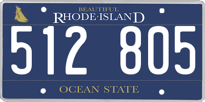 RI license plate 512805