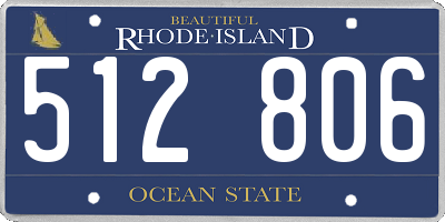 RI license plate 512806