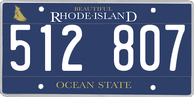 RI license plate 512807
