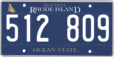 RI license plate 512809