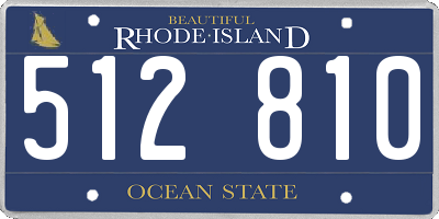 RI license plate 512810