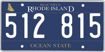 RI license plate 512815