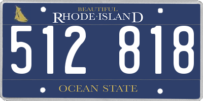 RI license plate 512818