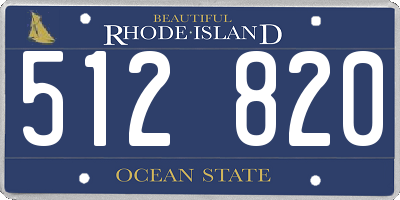 RI license plate 512820