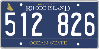 RI license plate 512826