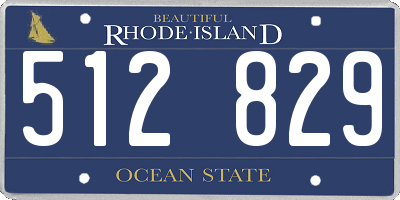 RI license plate 512829