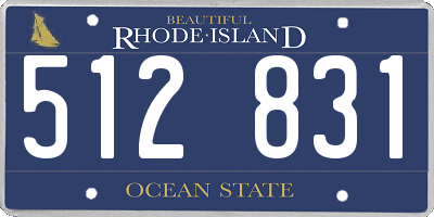 RI license plate 512831
