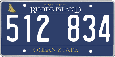 RI license plate 512834