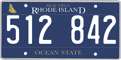RI license plate 512842