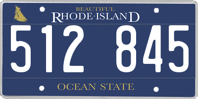 RI license plate 512845