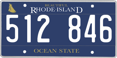 RI license plate 512846