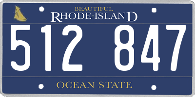 RI license plate 512847