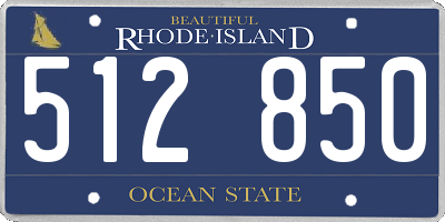 RI license plate 512850