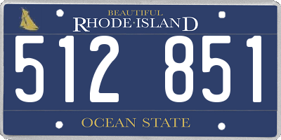 RI license plate 512851