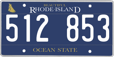 RI license plate 512853